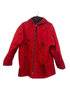 Brooks Brothers Red Hooded Jacket L Nylon Polyester Full Zip